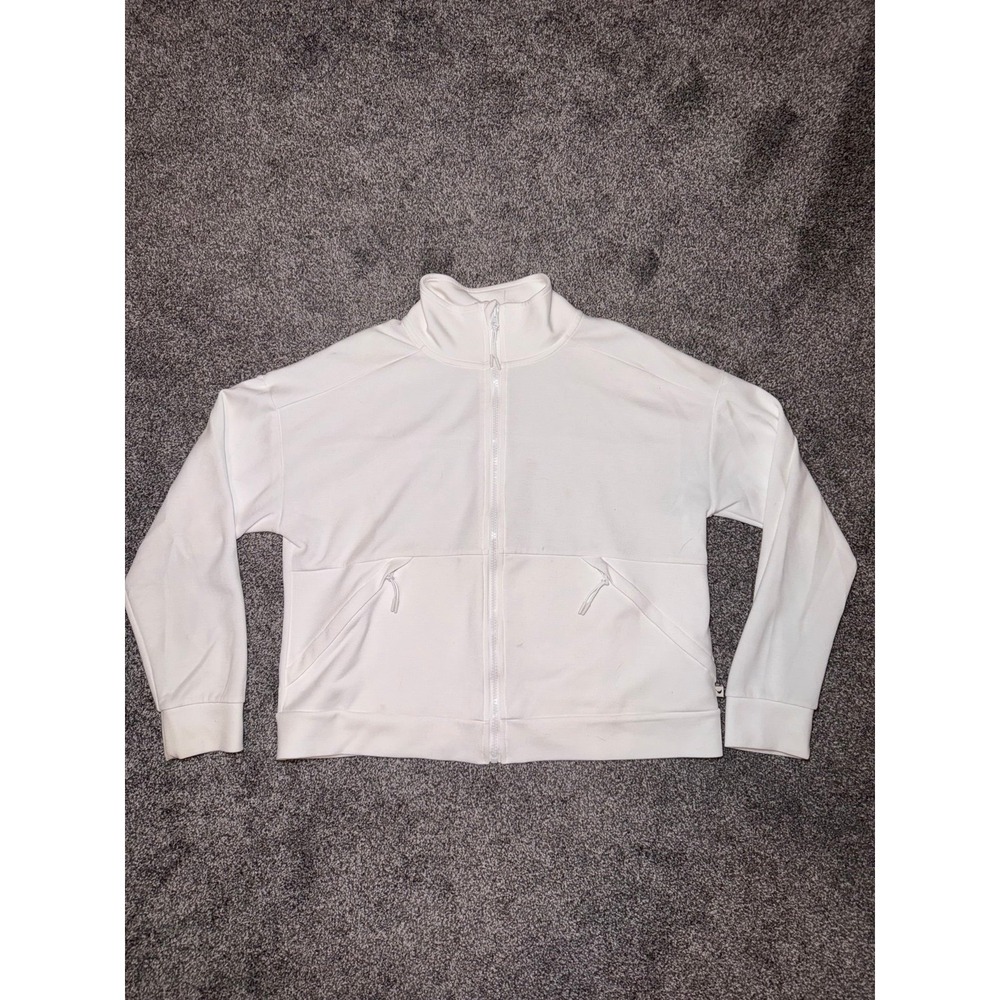 Jessica Simpson Women's‎ White Full-Zip Activewear Jacket Size Large